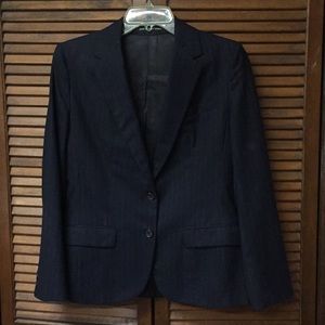 St. Laurie Women’s Navy Pinstripe Skirt Suit